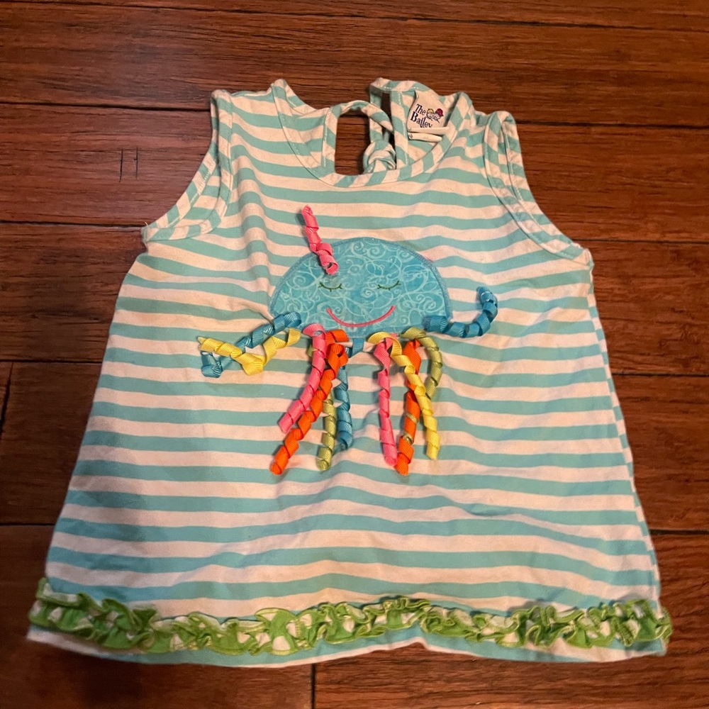 Bailey Boys 4T Colorful Striped Kids Top with Jellyfish Design